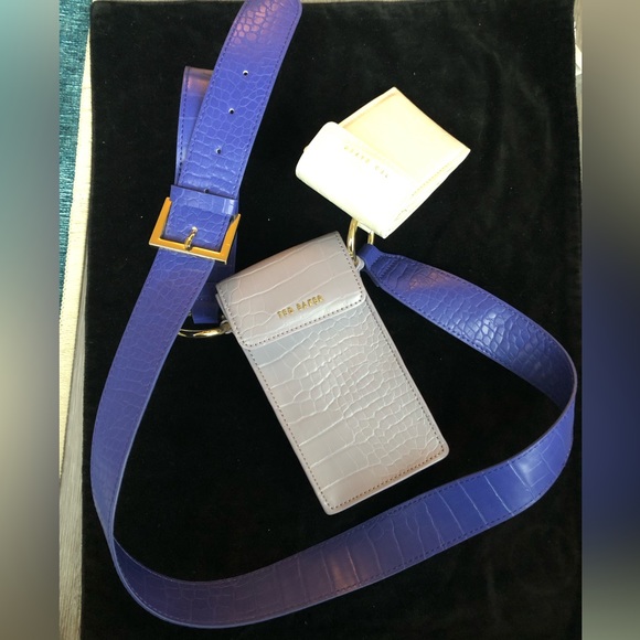 Ted Baker PURPLE Mask Pouch And Card Holder - Picture 2 of 7